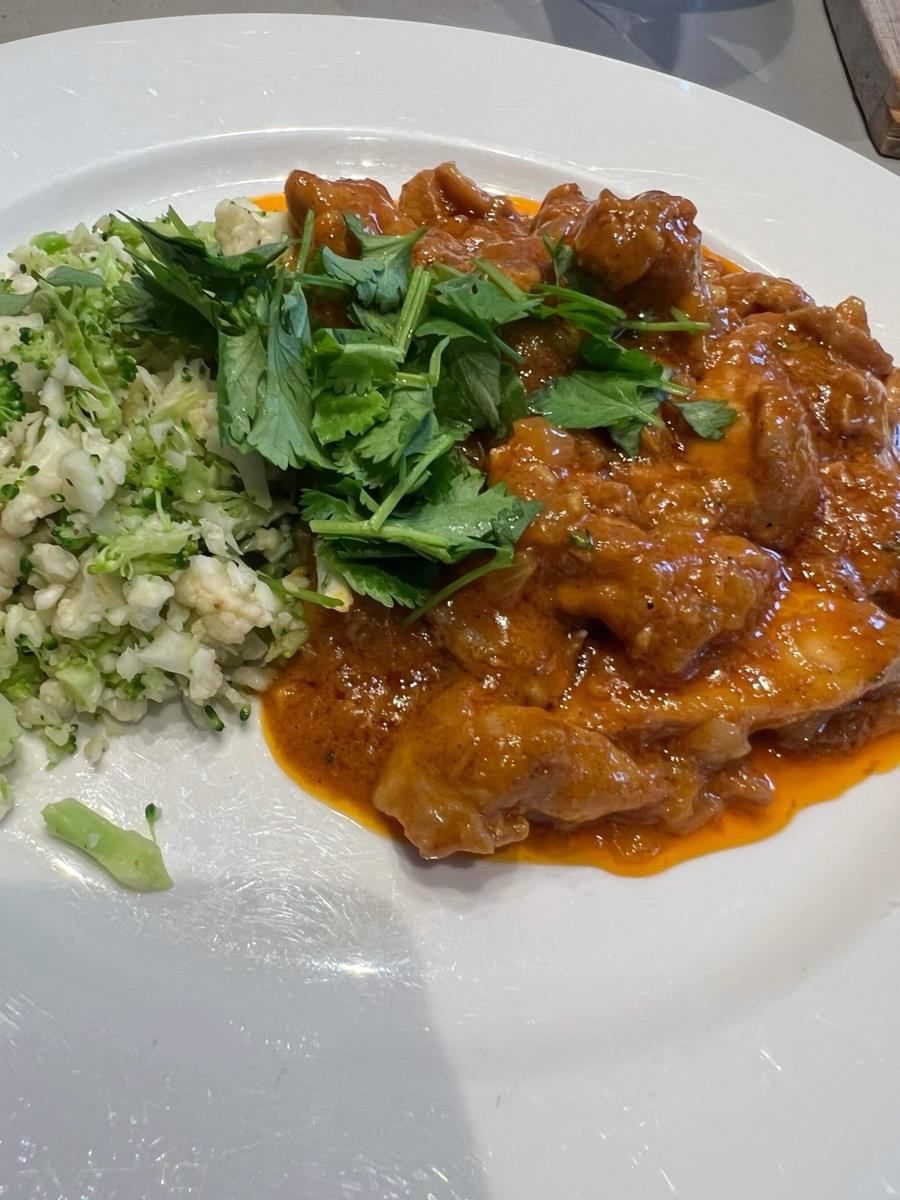Butter Chicken with Cauliflower Rice